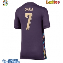 England Bukayo Saka #7 Replica Away Shirt Ladies Euro 2024 Short Sleeve